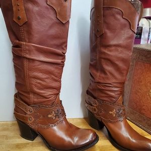 Handmade leather boots